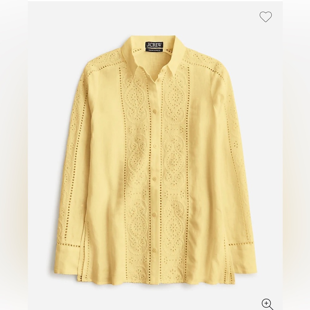 J. Crew Garçon Classic Linen Eyelet Shirt